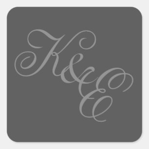 Sticker Carré CHOISISSEZ LES POLICES ET LES COULEURS ! Mariage d