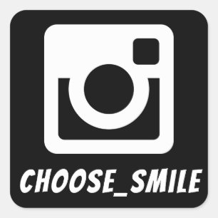 Sticker Carré choisissez l'insta de sourire