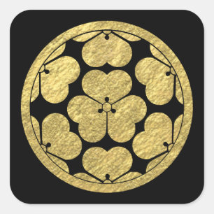 Sticker Carré Chosokabe Mon clan samouraï japonais