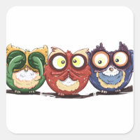 Chouettes Hoot Voir Parler N'Entendre Aucun Mal