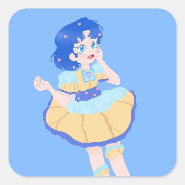 Sticker Carré Choux Mercury (Devant)