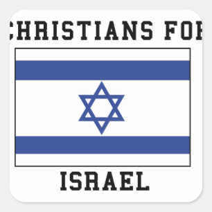 Sticker Carré Chrétiens Pour Israël