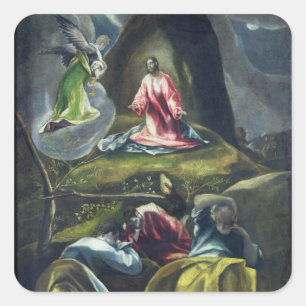 Sticker Carré Christ dans le jardin des Oliviers