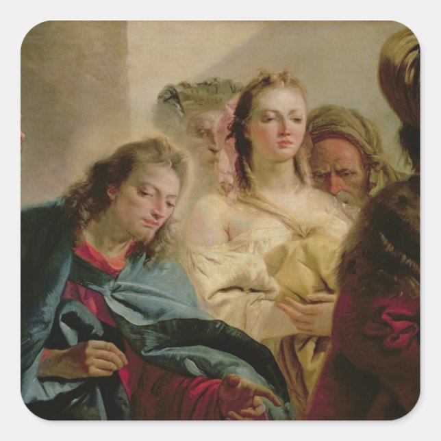 Sticker Carré Christ et les Adultes, 1751 (huile sur toile) (Devant)