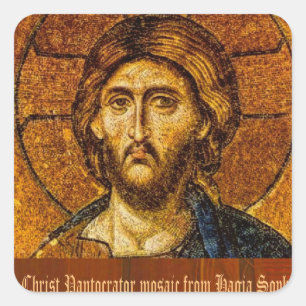 Sticker Carré Christ Pantocrator
