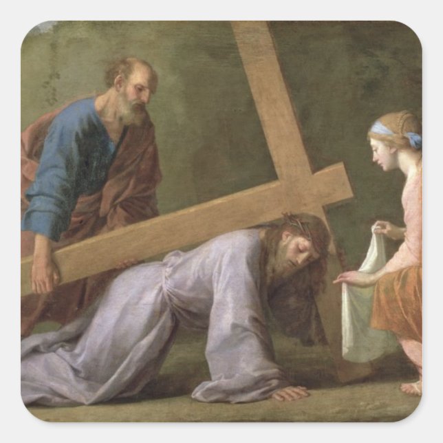 Sticker Carré Christ portant la croix, c.1651 (Devant)