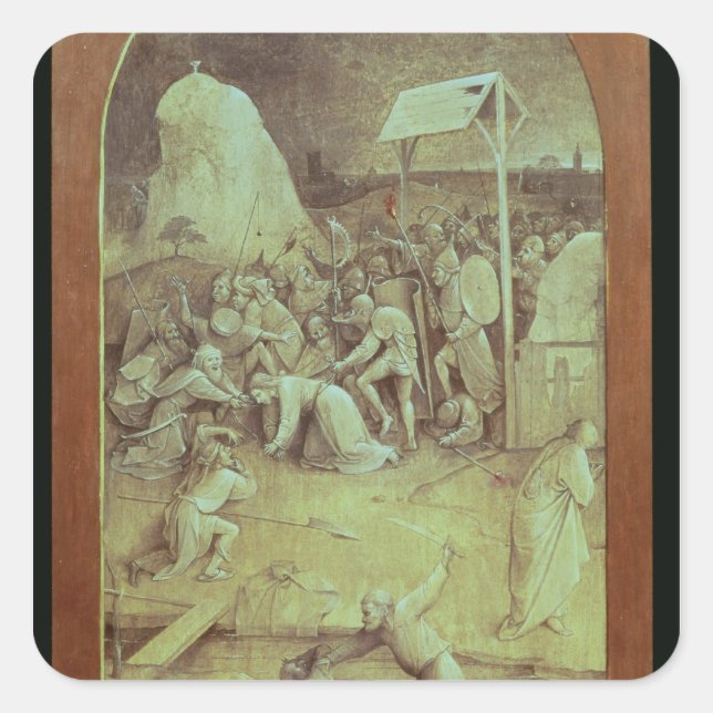 Sticker Carré Christ sur la route du Calvaire (Devant)