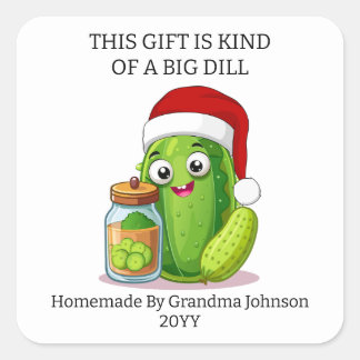 Sticker Carré Christmas Big Dill Gift