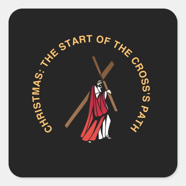 Sticker Carré Christmas: The Start of the Cross's Path (Devant)
