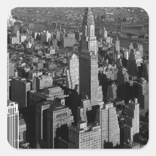 Sticker Carré Chrysler Building New York Manhattan