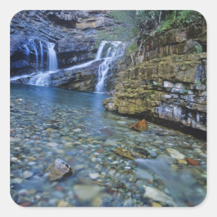 Sticker Carré Chutes Cameron dans le parc national des Lacs-Wate