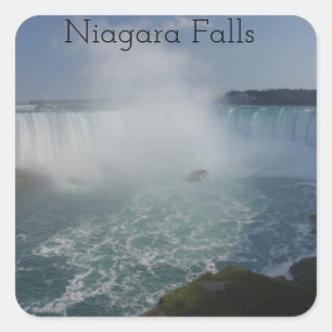 Sticker Carré Chutes de fer à cheval à Niagara Falls