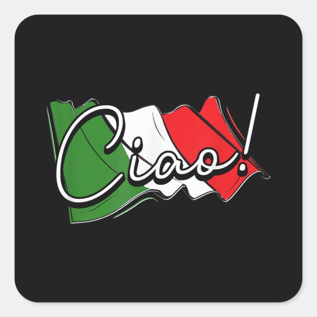 Sticker Carré Ciao ! - Scooter Venise italien et européen et La (Devant)