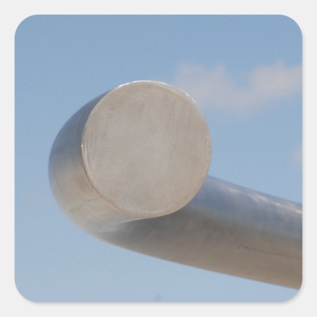 Sticker Carré Ciel bleu métallique (Devant)