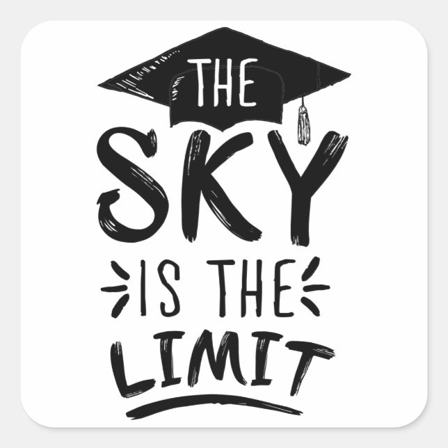 Sticker Carré Ciel est la limite habilement des légendes de grad (Devant)