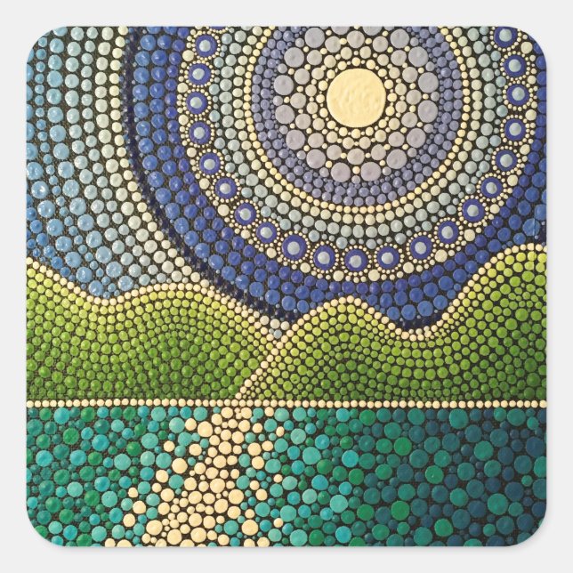 Sticker Carré Ciel majestueux (Devant)