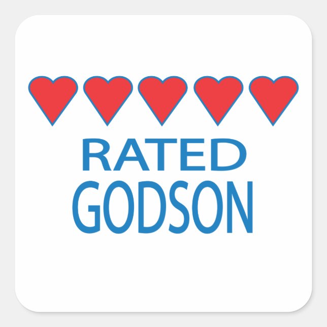Sticker Carré Cinq Heart Godson (Devant)