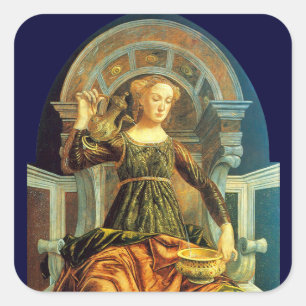 Sticker Carré CIOTS ANCIENS RENAISSANCE 14 TEMPERANCE Bleu