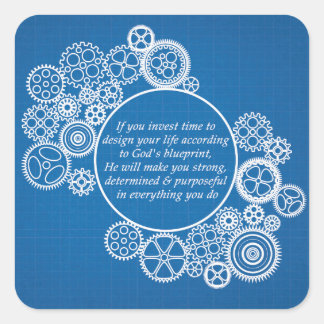 Sticker Carré Citation chrétienne inspirante - le plan directeur