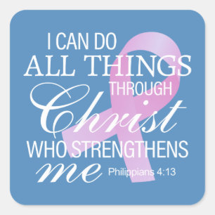 Sticker Carré Citation inspirante Sensibilisation au cancer du s