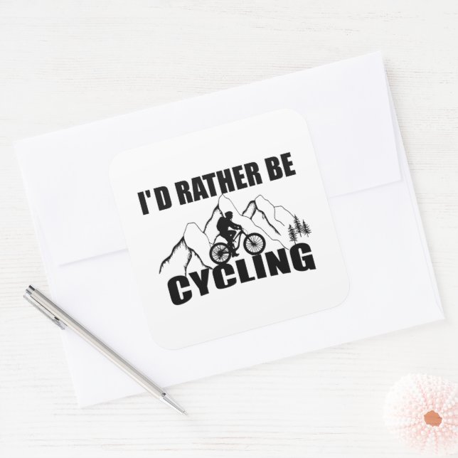 Sticker Carré Citation moto amusante (Enveloppe)