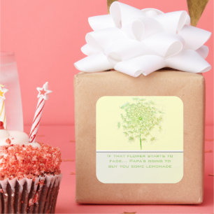 Sticker Carré Citation Si cette fleur commence à se faner. Je te