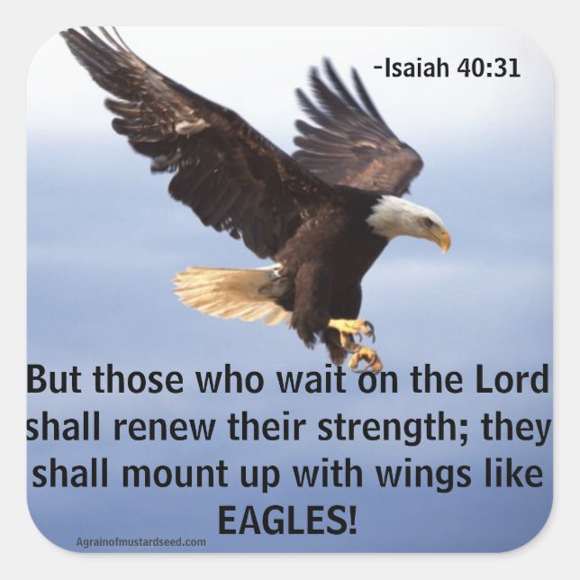 Sticker Carré Citations bibliques (Devant)