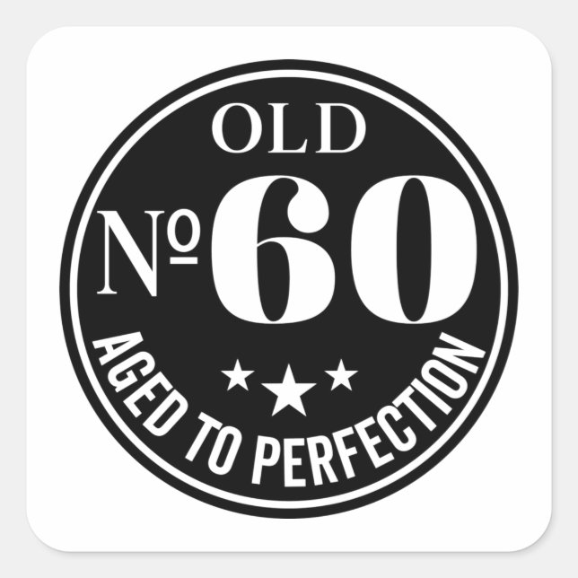 Sticker Carré Citations du 60e anniversaire du 60e anniversaire  (Devant)