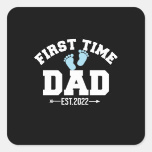 Sticker Carré Citations grand-père First Time Papa 2022