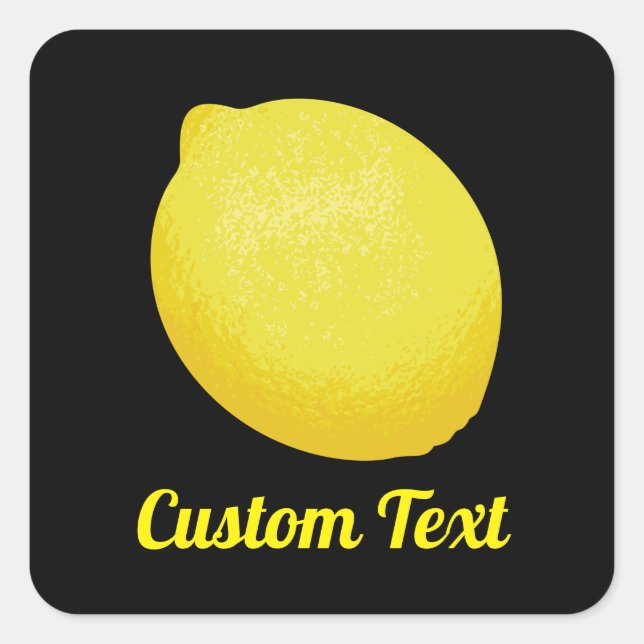 Sticker Carré Citron (Devant)