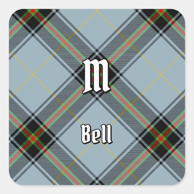 Sticker Carré Clan Bell Tartan (Devant)