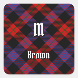Sticker Carré Clan Brown Tartan