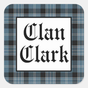 Sticker Carré Clan Clark Tartan