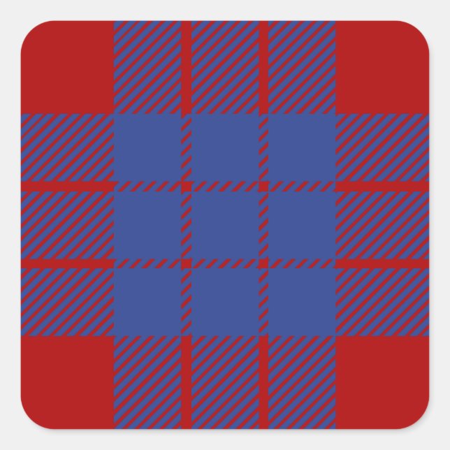Sticker Carré Clan Hamilton Tartan (Devant)