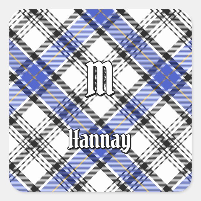 Sticker Carré Clan Hannay Tartan (Devant)