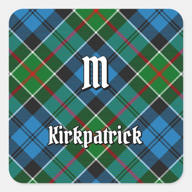 Sticker Carré Clan Kirkpatrick Tartan (Devant)