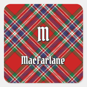 Sticker Carré Clan MacFarlane Red Tartan