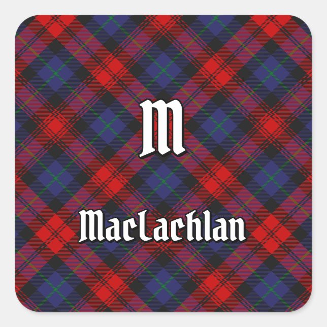 Sticker Carré Clan MacLachlan Tartan (Devant)