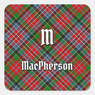 Sticker Carré Clan MacPherson Tartan