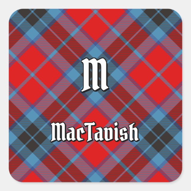 Sticker Carré Clan MacTavish Tartan (Devant)