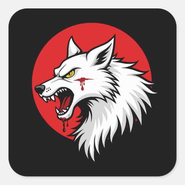 Sticker Carré Clan Wolf Dragoons clan de la technologie de comba (Devant)