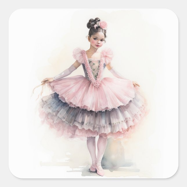 Sticker Carré Clara (Black Hair) from The Nutcracker Ballet (Devant)