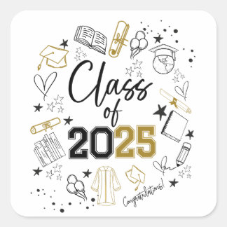 STICKER CARRÉ CLASSE DE DIPLÔME 2025