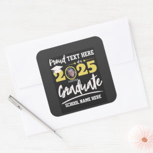 Sticker Carré Classe de fin d'études de la famille Fière personn