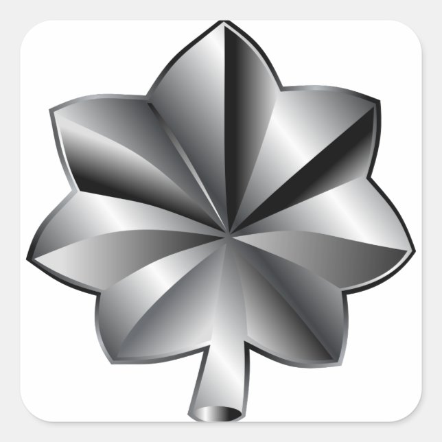 Sticker Carré Classement militaire des États-Unis - Lieutenant-c (Devant)