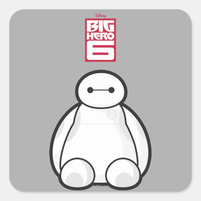 Sticker Carré Classic Baymax Sitting Graphic (Devant)