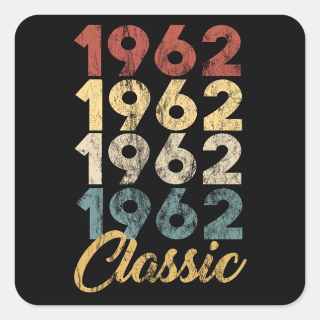 Sticker Carré Classique 1962 (Devant)