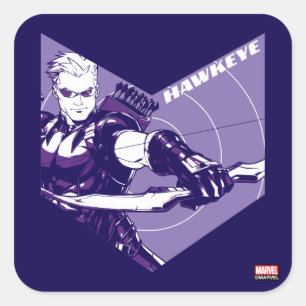 Sticker Carré Classique Avengers   Découpe de flèche Hawkeye