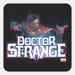 Sticker Carré Classique Avengers   Docteur Strange Cosmic Graphi