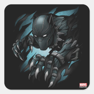 Sticker Carré Classique Avengers   Panthère noire